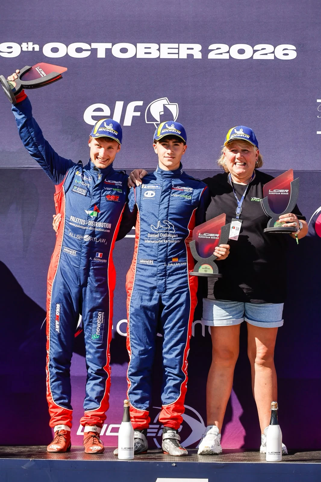 Celebración del trofeo en Portimão