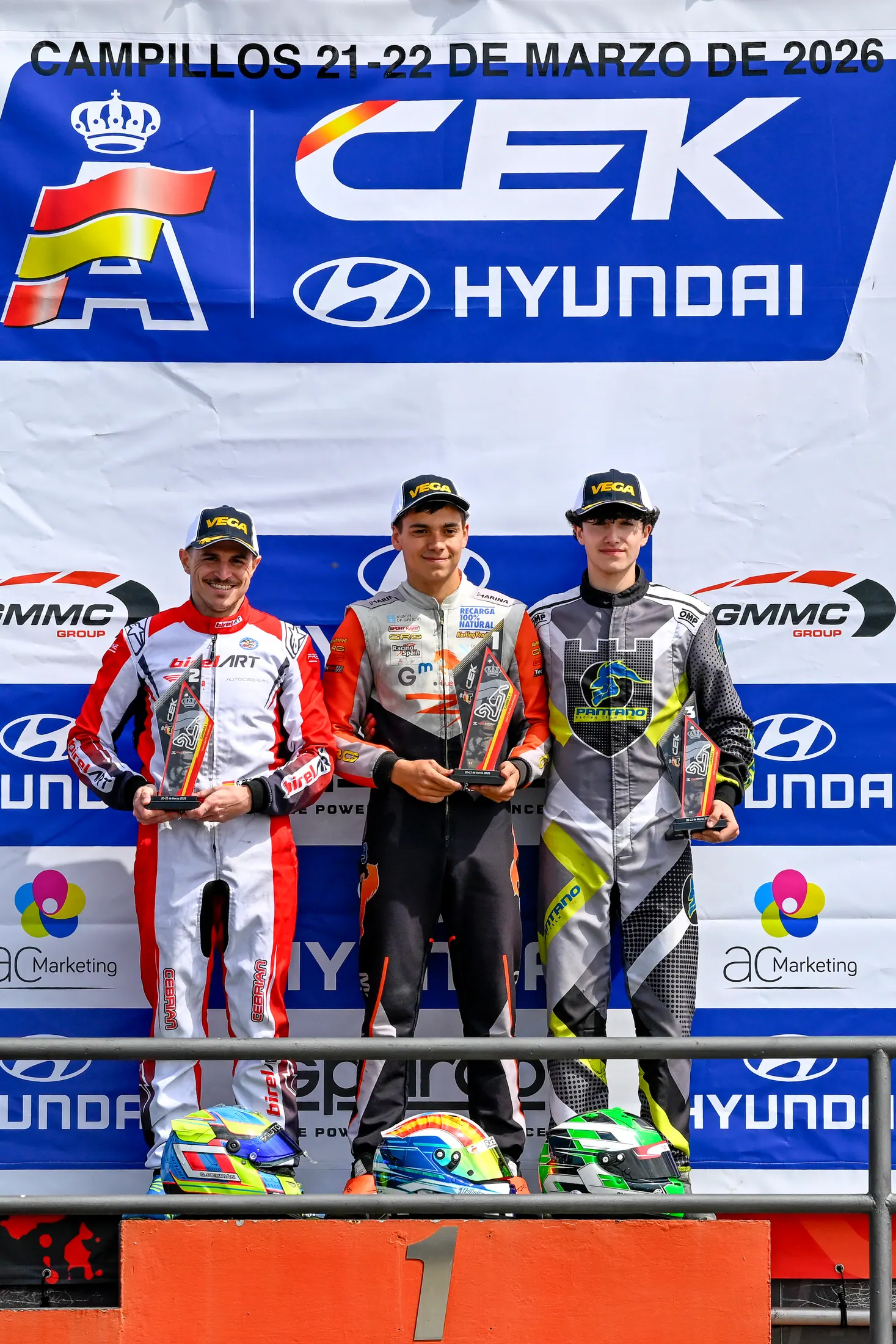 Podio del Campeonato de España de Karting en Campillos